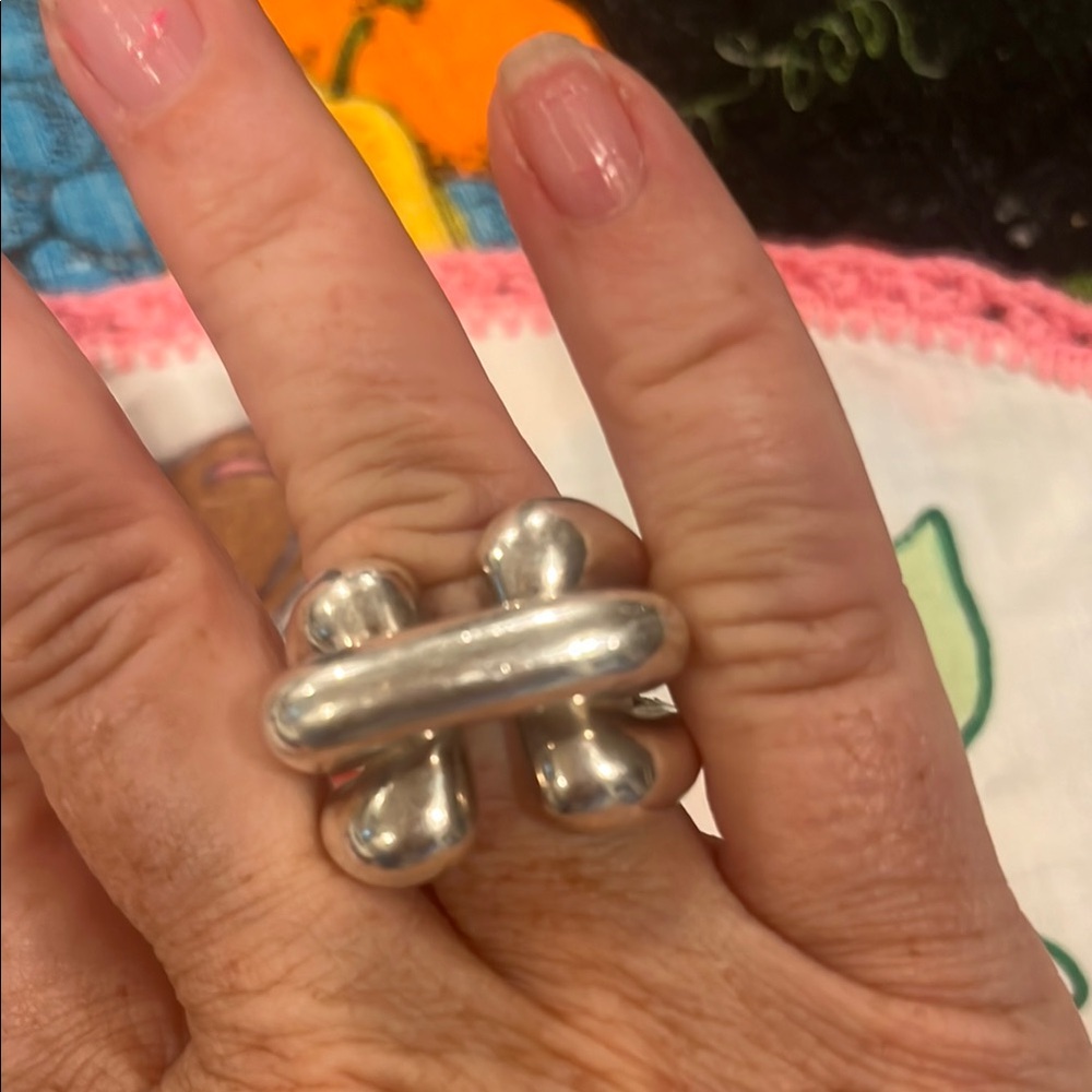 Sterling silver Indigo Falls ring